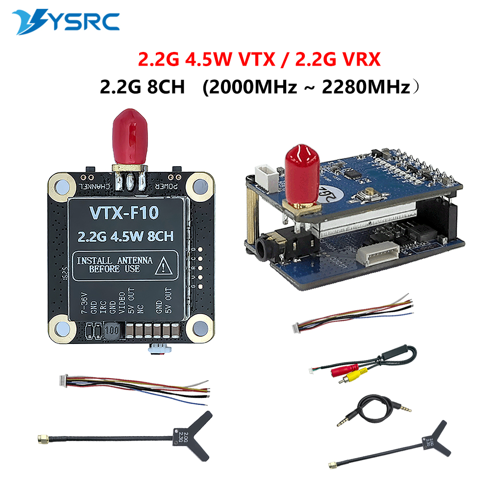 2.0-2.2G 4.5W VTX 8CH FPV Vide - Drone Receiver 评论和价格