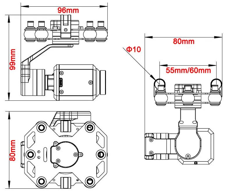 Tarot TL3T20 3-axis Gimbal 640 - Drone Camera 评论和价格